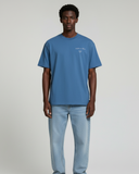 St Tropez Tennis Club Tee - Steel Blue