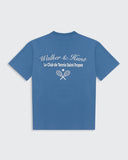 St Tropez Tennis Club Tee - Steel Blue