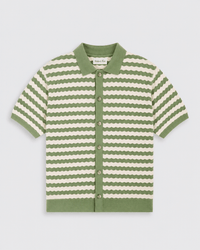 Striped Knitted Shirt - Sage