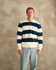 Rugby Knit- Navy & Cream