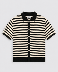 Striped Knitted Shirt - Black