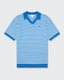 Milton Striped Polo - Steel & Cream