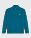 Saxony Blue Knitted Half Zip