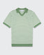 Milton Striped Polo - Sage & Cream