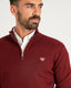 Burgundy Knitted Half Zip