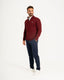 Burgundy Knitted Half Zip