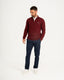 Burgundy Knitted Half Zip