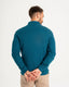 Saxony Blue Knitted Half Zip