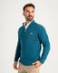 Saxony Blue Knitted Half Zip