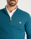 Saxony Blue Knitted Half Zip