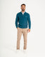 Saxony Blue Knitted Half Zip