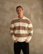 Rugby Knit - Mocha & Cream
