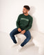 Dark Green Appliqué Sweatshirt