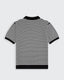 Milton Striped Polo - Black & Cream