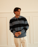 Oversized Lando Knit - Steel & Navy