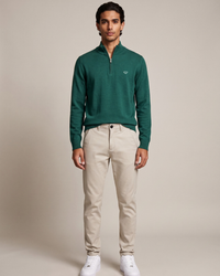 Huxley Quarter Zip - Emerald Green