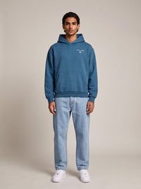 St Tropez Tennis Club Hoodie - Steel Blue