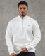 Zach 1/4 Zip Sweat- Off White