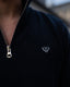 Navy Knitted 1/4 Zip - Walker & Hunt Knitwear